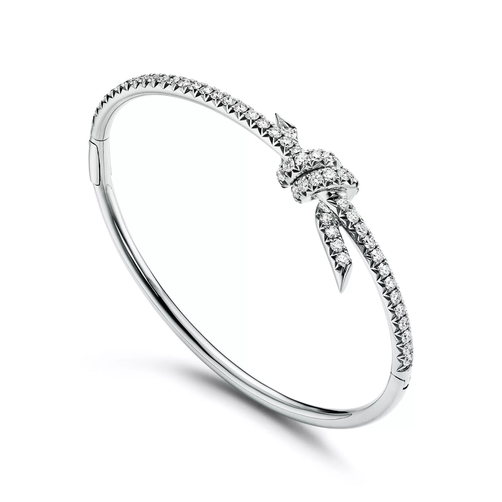 [Camiery] TF Lucent Bracelet - Bangle with Diamonds (White Gold)