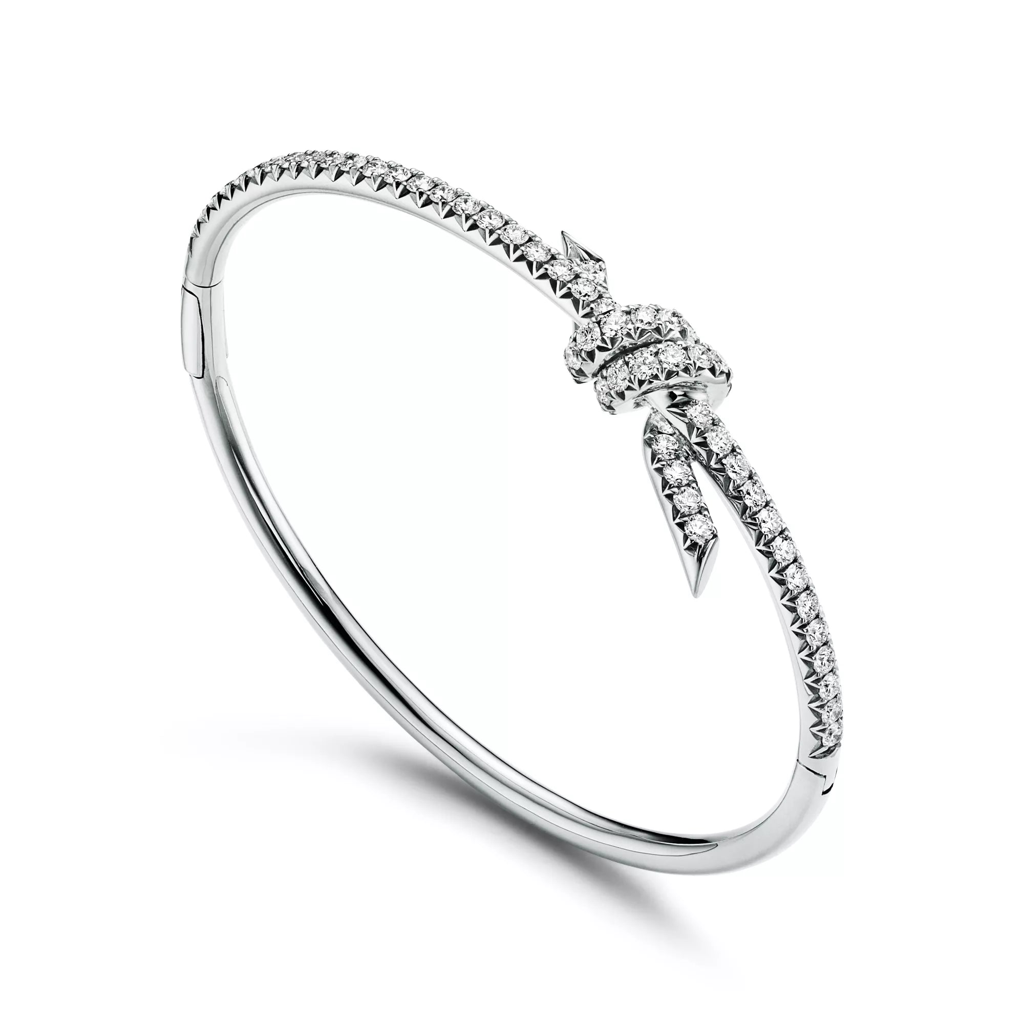 [Camiery] TF Lucent Bracelet - Bangle with Diamonds (White Gold)