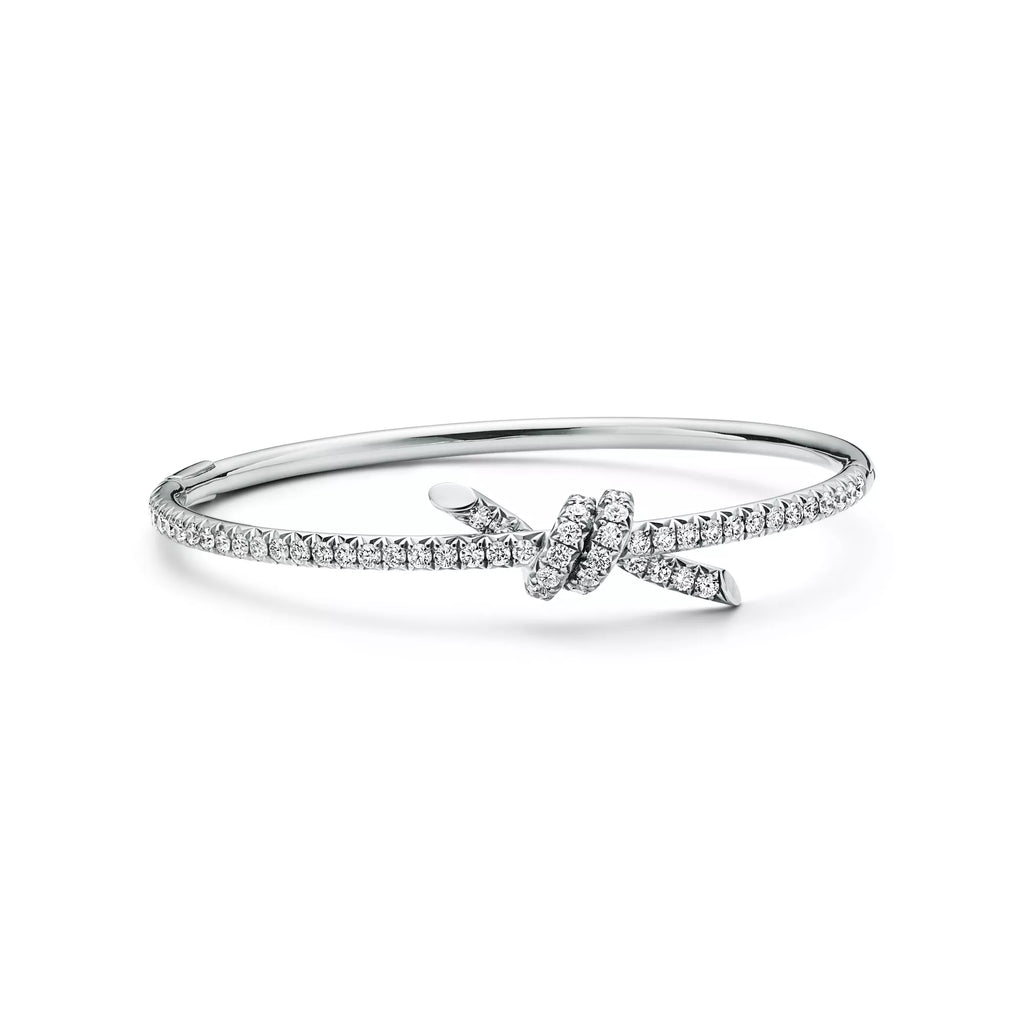 [Camiery] TF Lucent Bracelet - Bangle with Diamonds (White Gold)