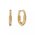 [Camiery] TF Lock Earrings - Yellow Gold with Full Pavé Diamonds, Small