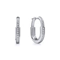 [Camiery] TF Lock Earrings - White Gold with Full Pavé Diamonds, Small