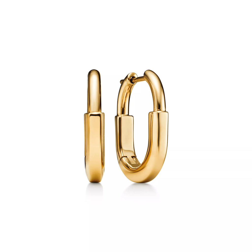 [Camiery] TF Lock Earrings - Yellow Gold, Small