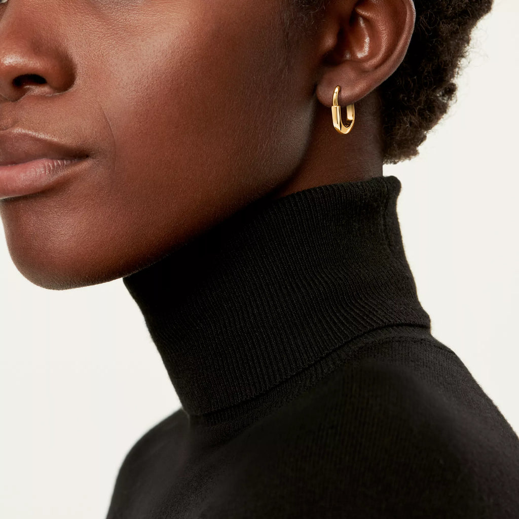 [Camiery] TF Lock Earrings - Yellow Gold, Small