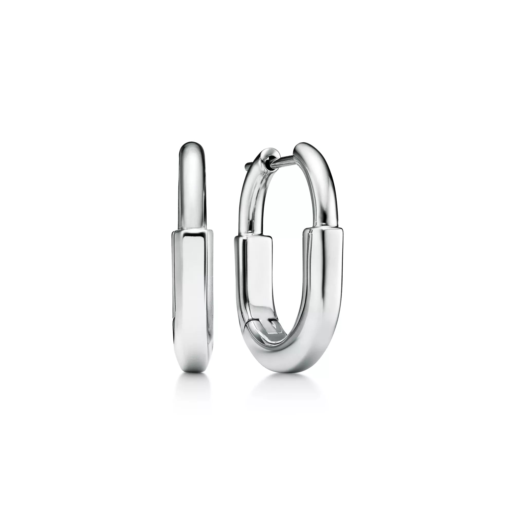 [Camiery] TF Lock Earrings - White Gold, Small