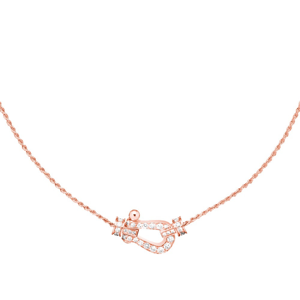 [CLOVER JEWELRY]FORCE 10 PINK GOLD DIAMOND NECKLACE