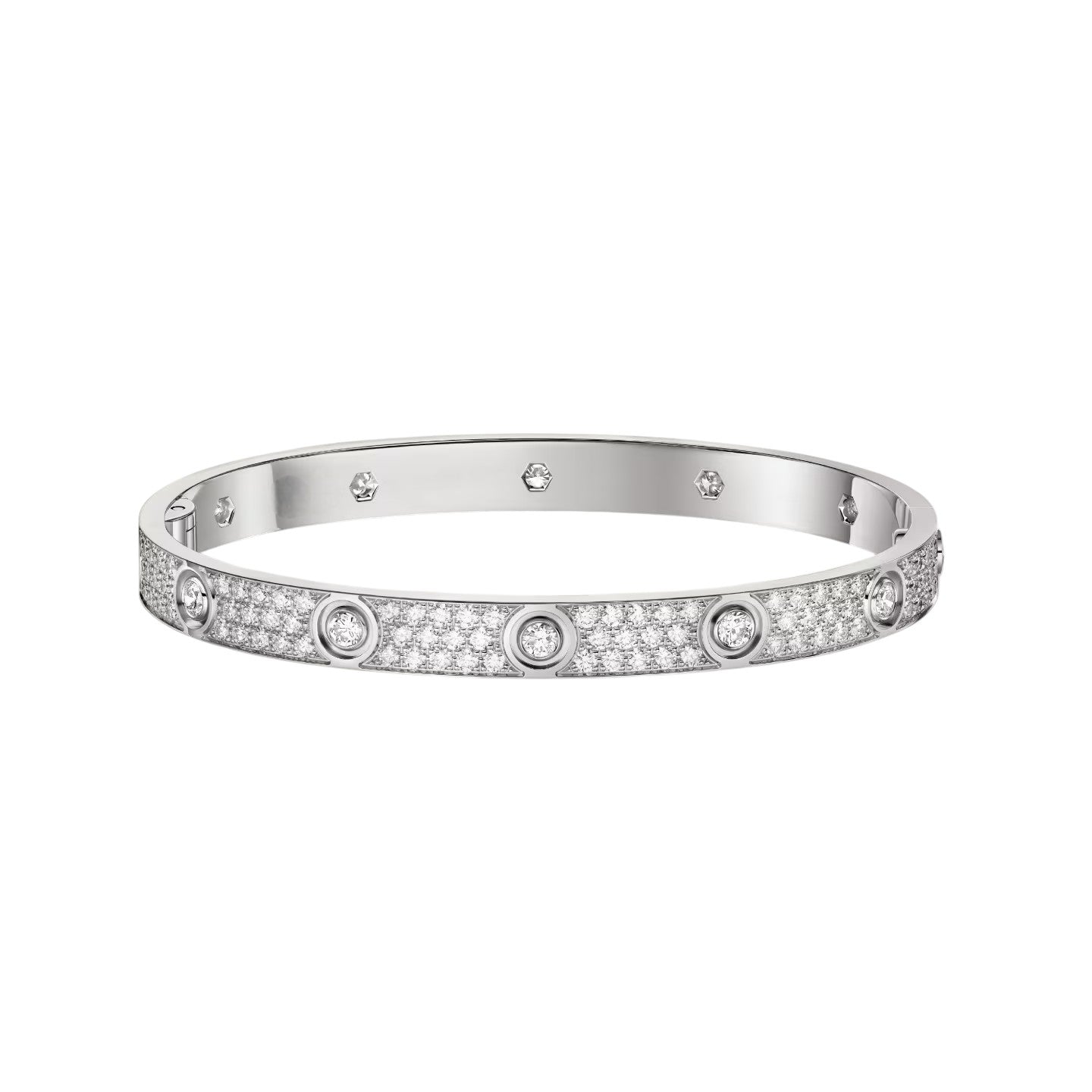 [Camiery] LOVE BRACELET 6.1MM DIAMOND-PAVED 10 BIG DIAMONDS