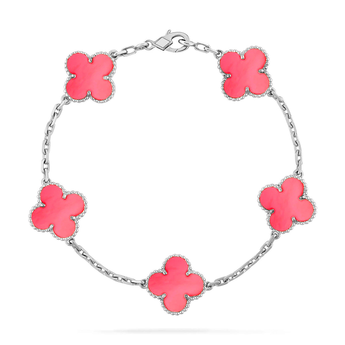 [Camiery] CLOVER 5 MOTIFS  PINK MOP BRACELET COLLECTION