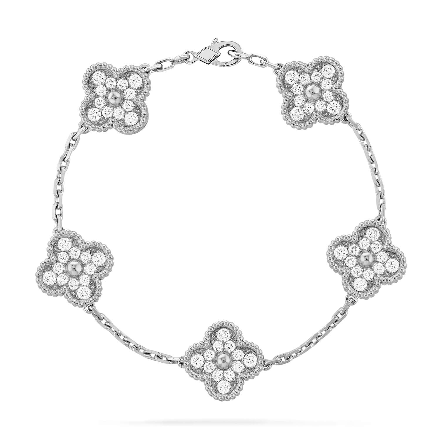 [CLOVER JEWELRY] CLOVER 5 MOTIF FULL DIAMOND BRACELET COLLECTION