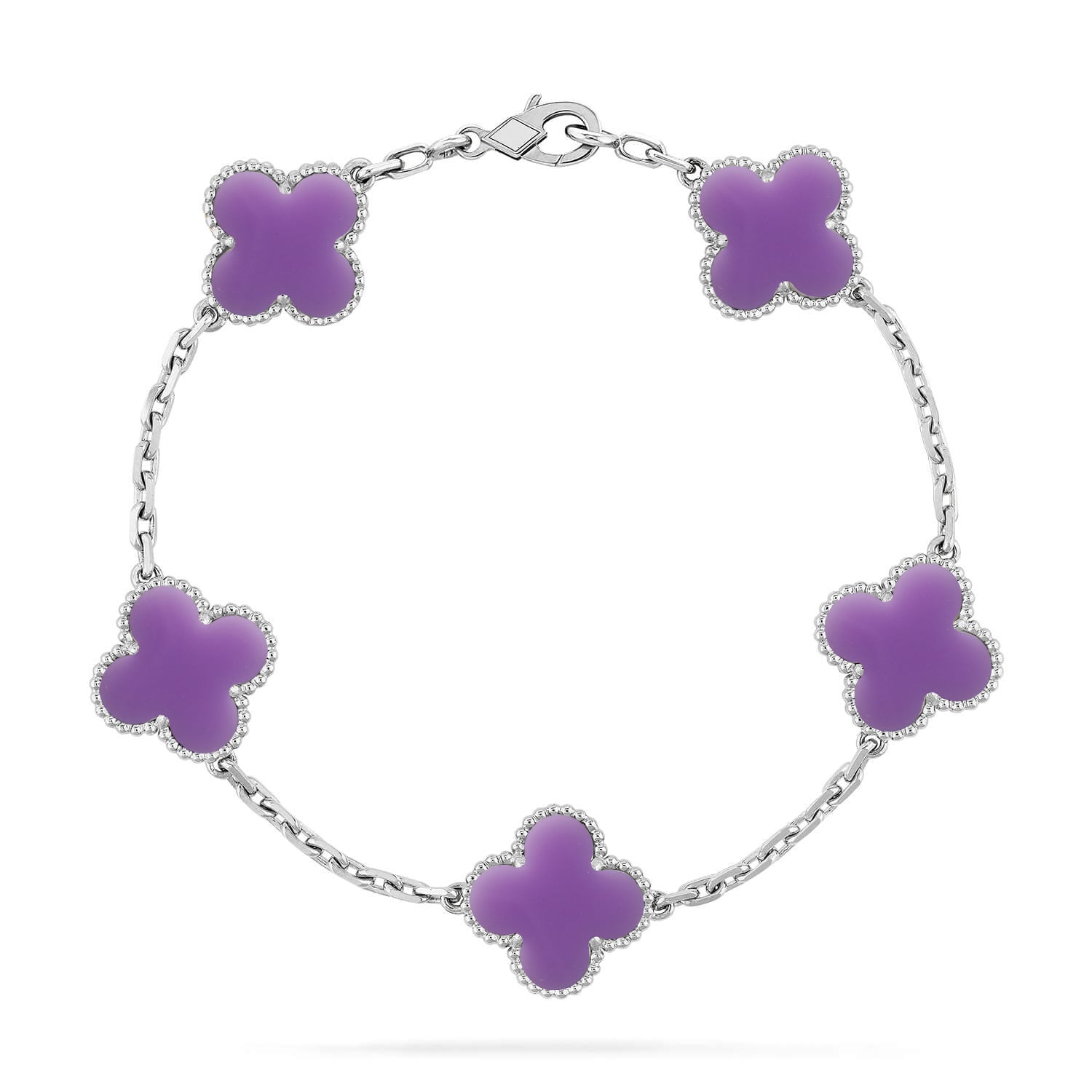 [Camiery]CLOVER 5 MOTIF LIGHT PURPLE BRACELET COLLECTION