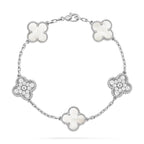 [CLOVER JEWELRY]CLOVER WHITE PEARL MOP 5 MOTIF BRACELET COLLECTION