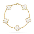 [CLOVER JEWELRY]CLOVER WHITE PEARL MOP 5 MOTIF BRACELET COLLECTION