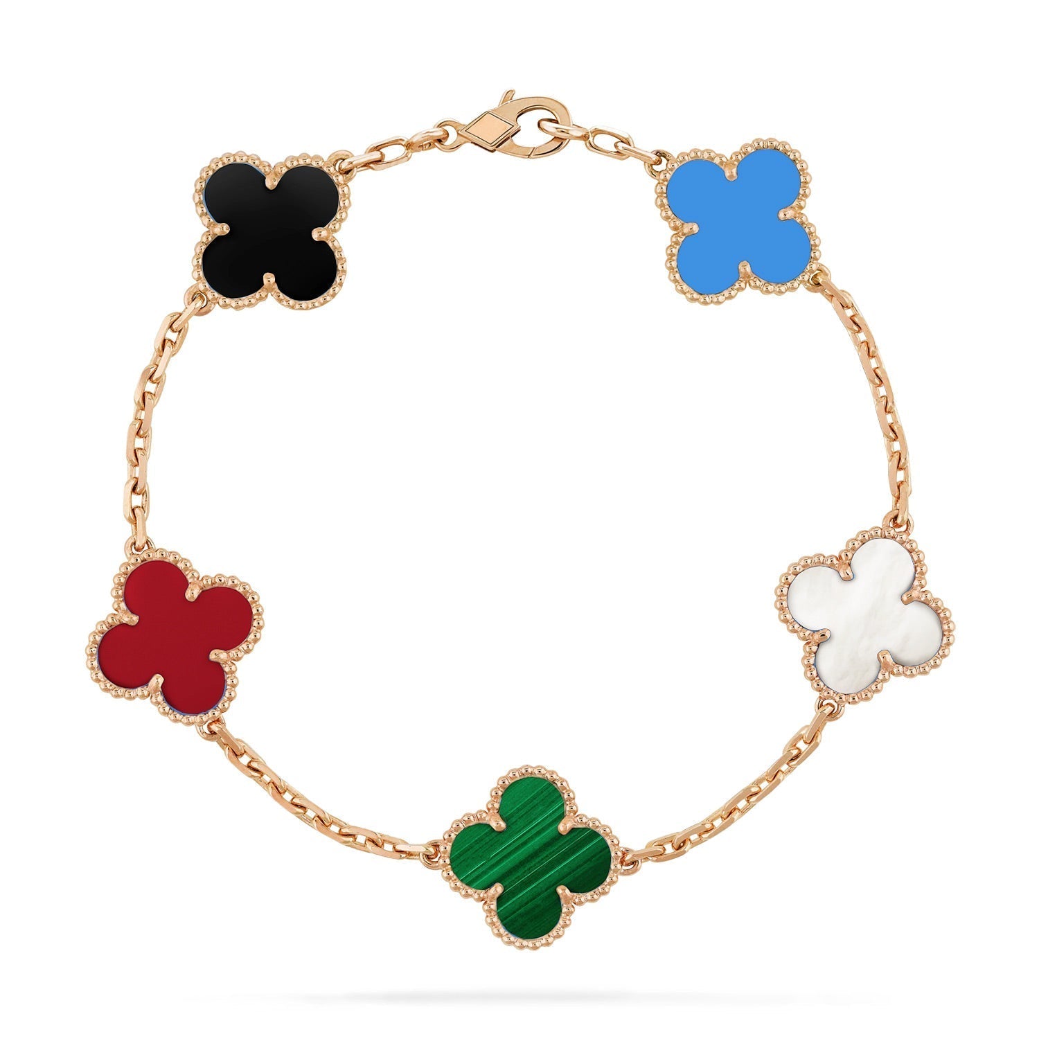 [Camiery]CLOVER 5 MOTIFS MULTICOLOR BRACELET