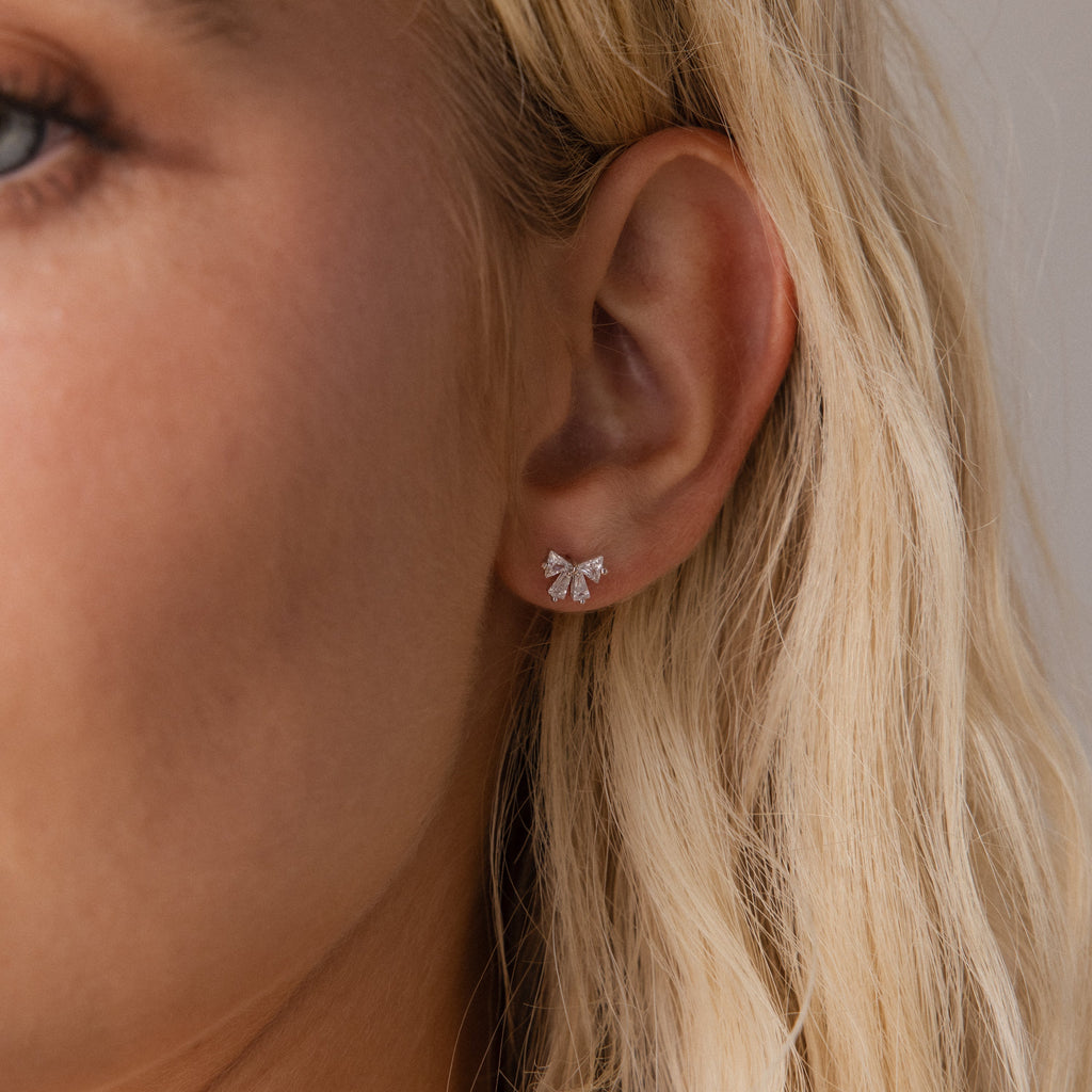 Diamond Bow Studs