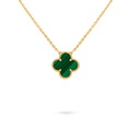 [Camiery] VA CLOVER 15MM MALACHITE GOLD NECKLACE