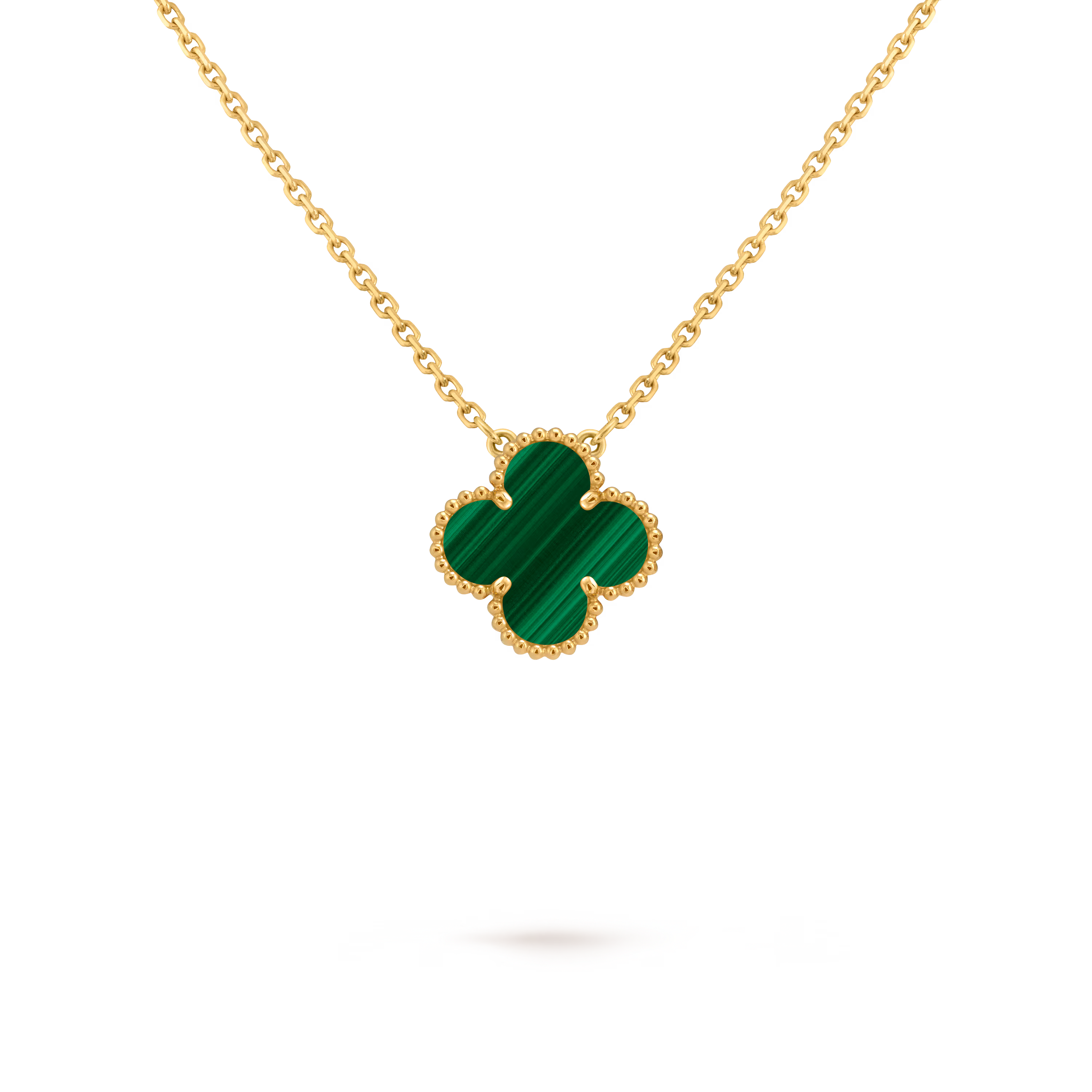 [Camiery] VA CLOVER 15MM MALACHITE GOLD NECKLACE