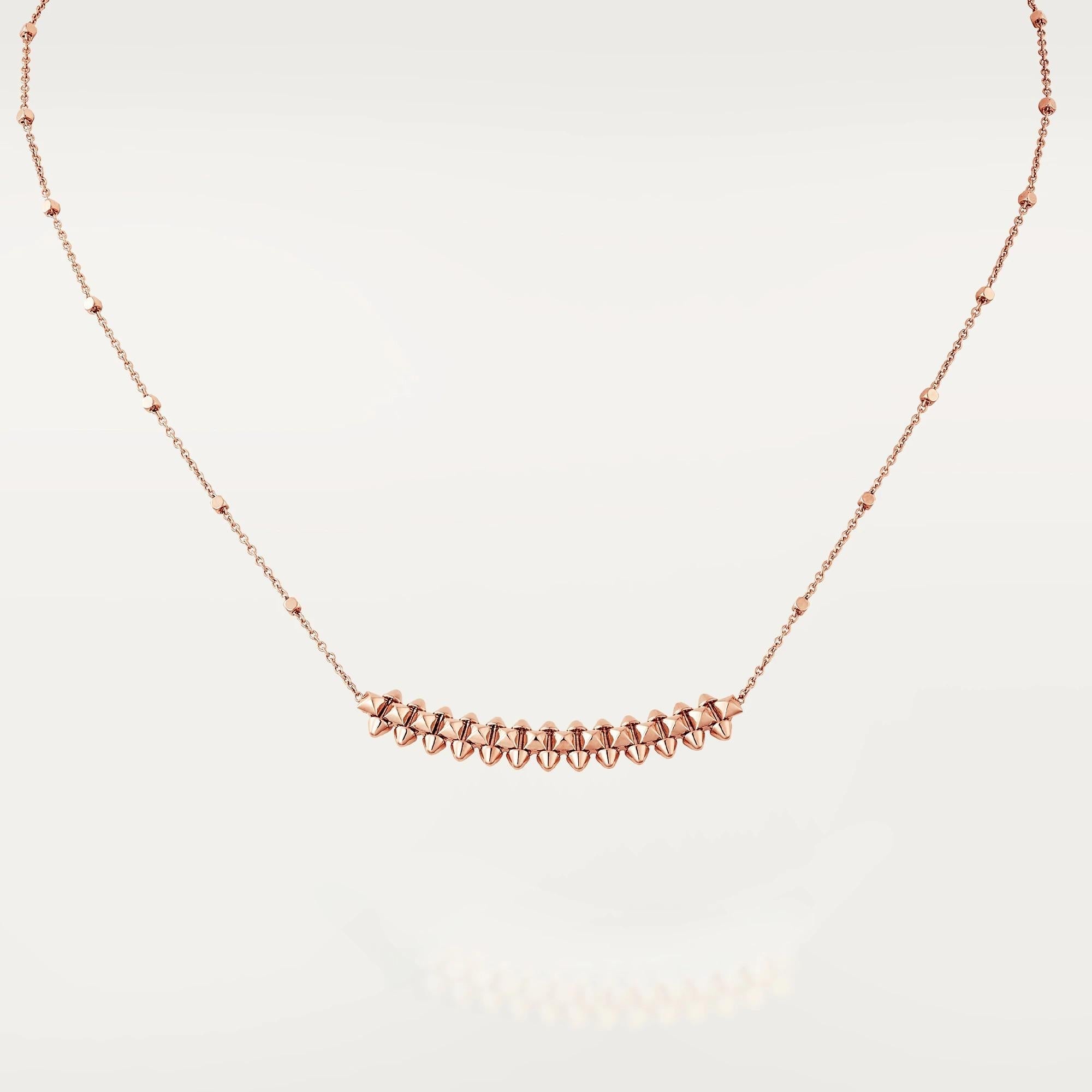 [CLOVER JEWELRY]CLASH PINK GOLD NECKLACE