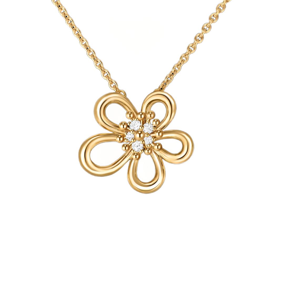 [Camiery]Flowerlace pendant Necklace 5 stones