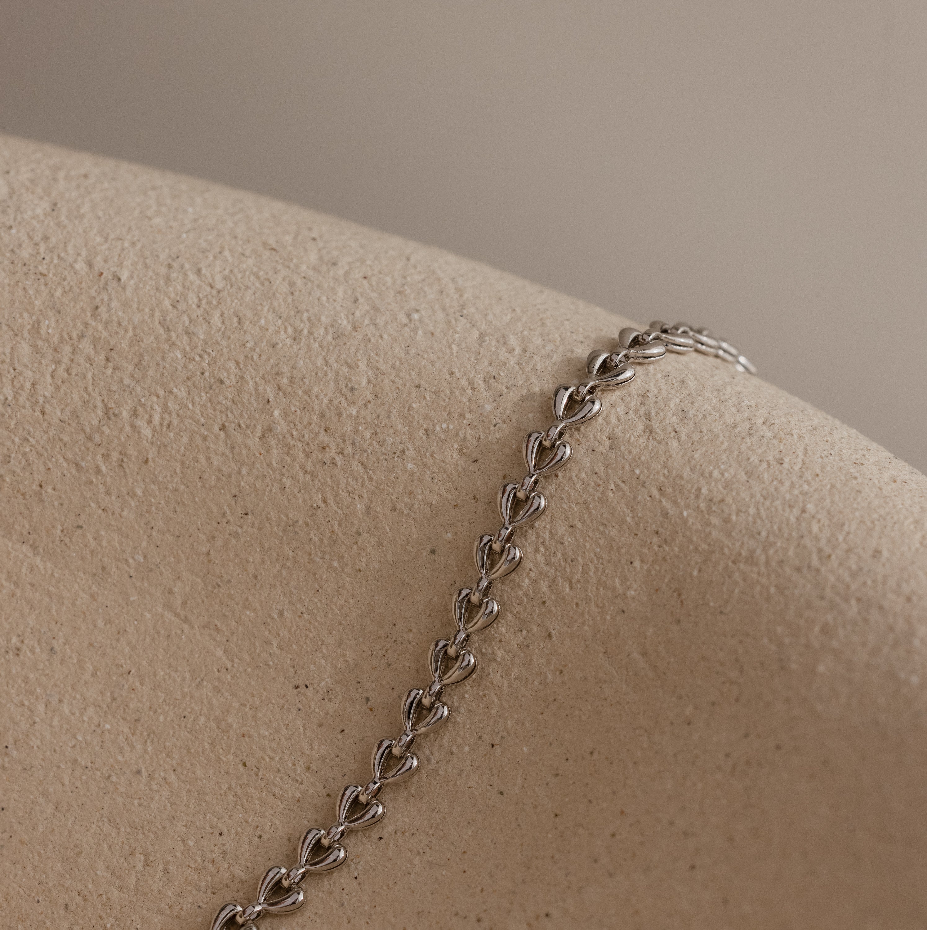 Tiny Link Heart Bracelet