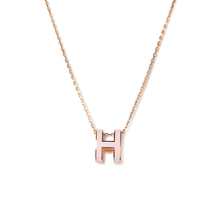 [CLOVER JEWELRY]POP H PEDANT PINK GOLD
