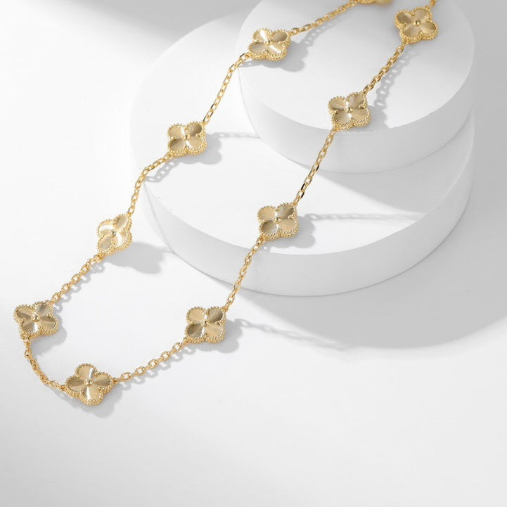 [Camiery]CLOVER 10 MOTIFS LASER NECKLACE