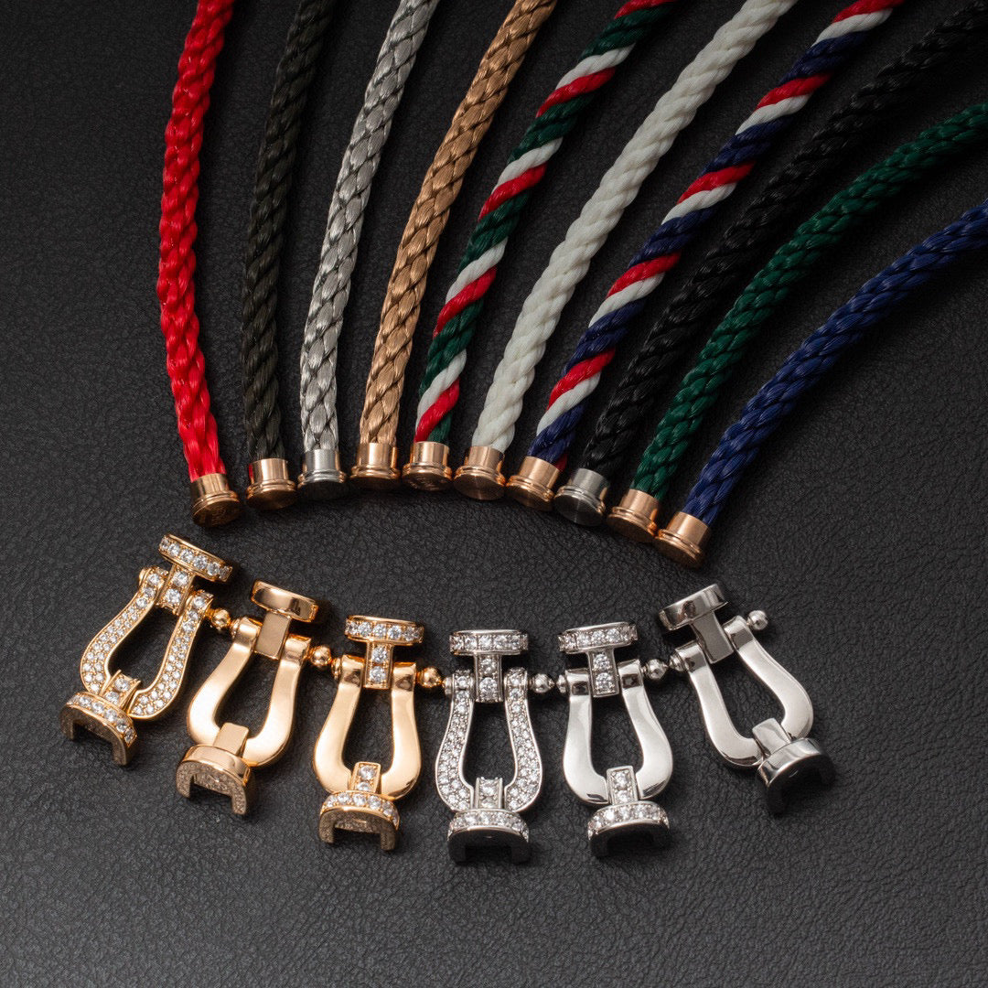 [CLOVER JEWELRY]FORCE LARGE HORSESHOE NO DIAMOND BRACELET ROSE GOLD