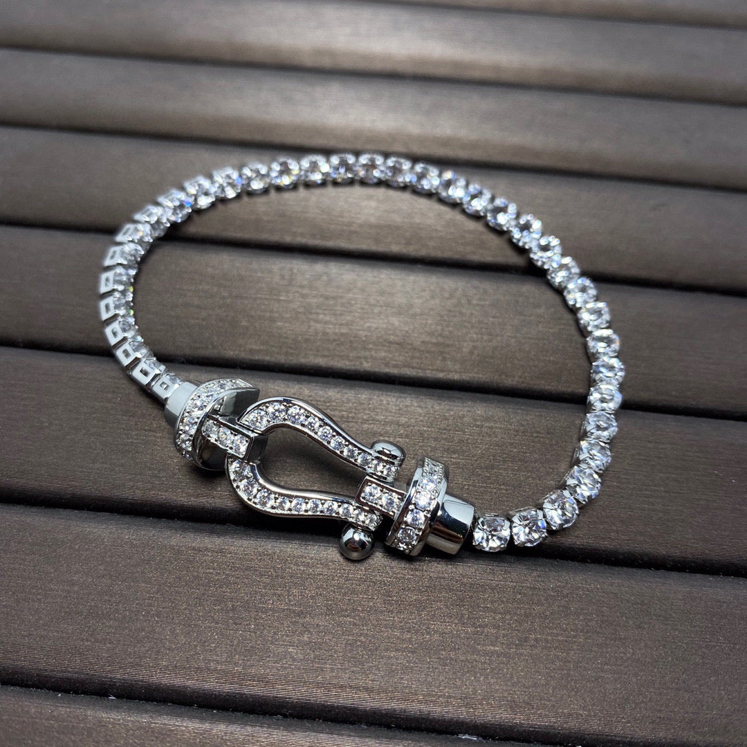 [Camiery]FORCE  HORSESHOE  DIAMOND TENNIS BRACELET