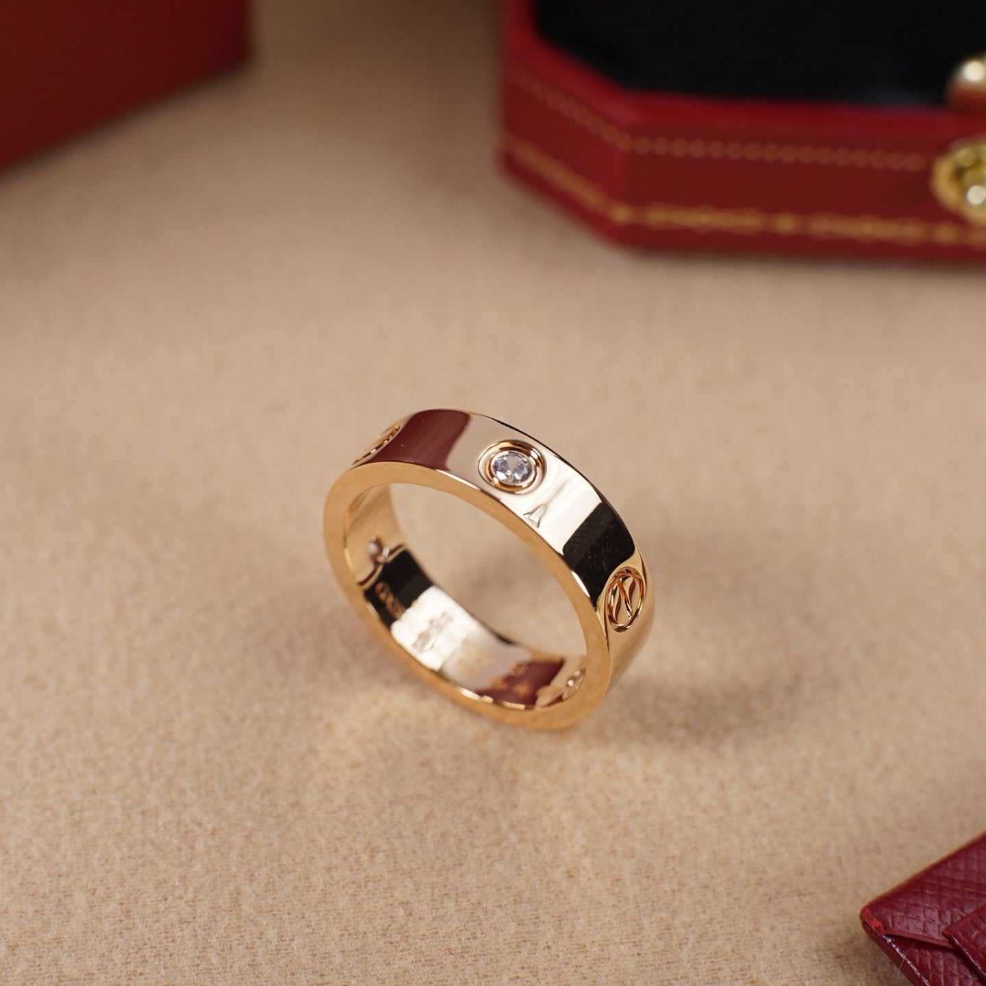 [Camiery] LOVE 5.5MM 3 DIAMOND RING