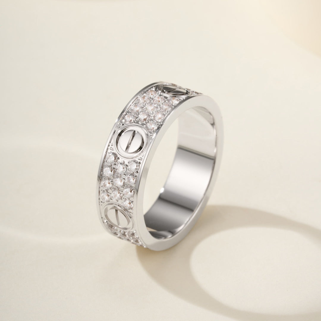 [Camiery] LOVE RING 5.5MM DIAMONDS PAVED
