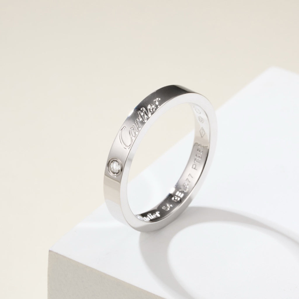 [Camiery] LOVE RING 4MM 1 DIAMOND