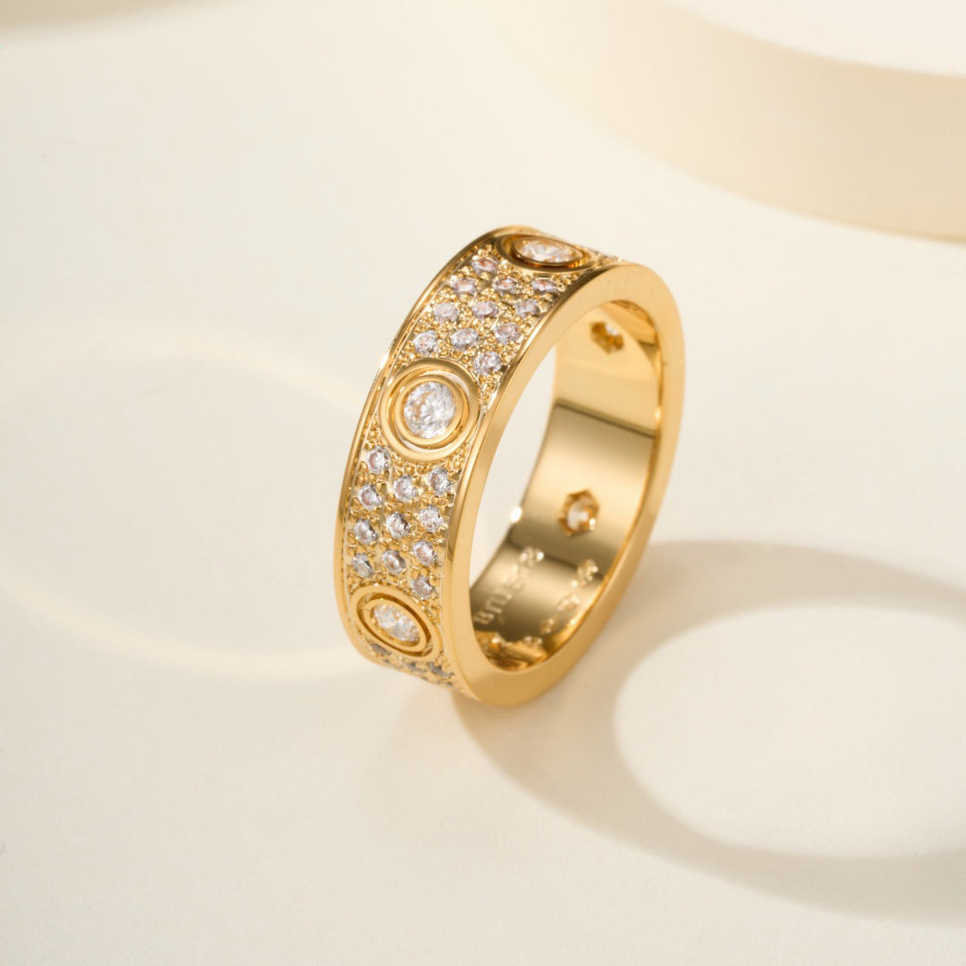[Camiery] LOVE 5.5MM FULL-PAVE 6-DIAMOND RING
