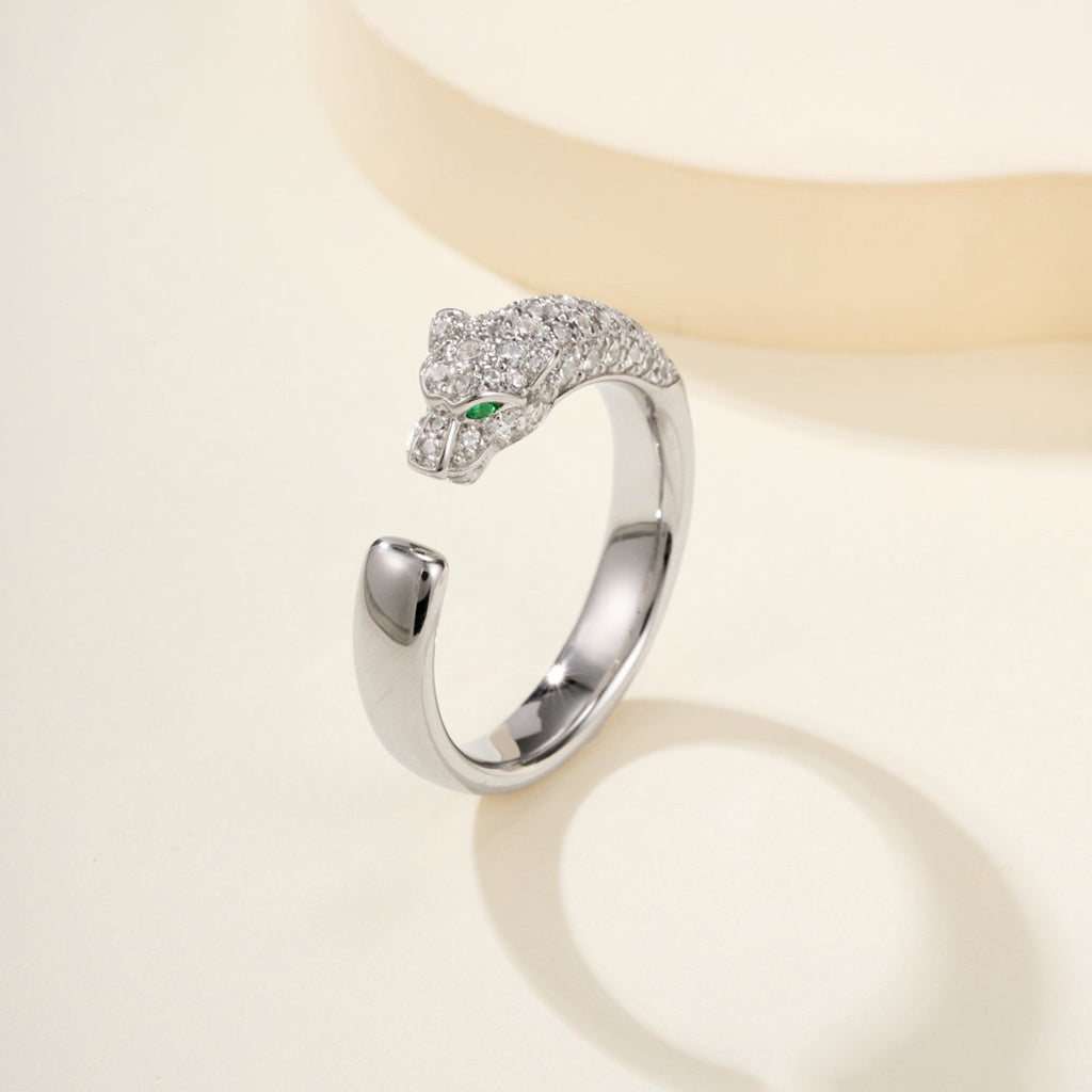 [Camiery] PANTHERE HALF DIAMOND SMALL RING
