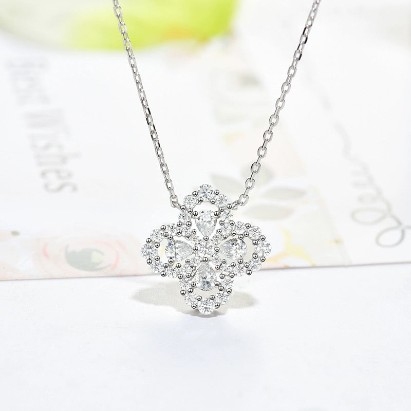 [Camiery]LOOP NECKLACE FULL MOTIF DIAMOND 16MM MULTIPLE COLORS