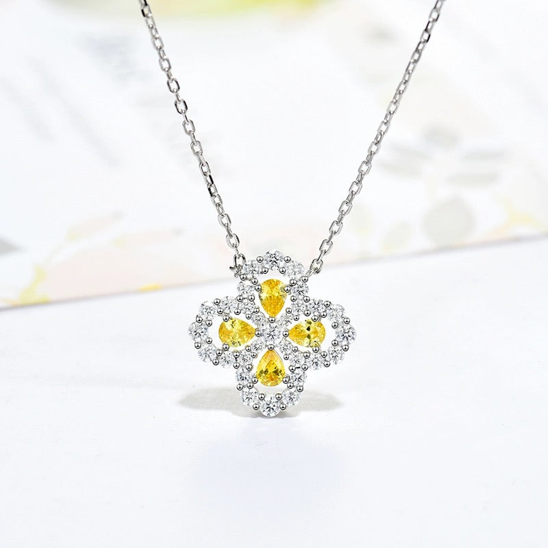 [Camiery]LOOP NECKLACE FULL MOTIF DIAMOND 16MM MULTIPLE COLORS