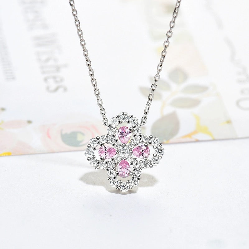 [Camiery]LOOP NECKLACE FULL MOTIF DIAMOND 16MM MULTIPLE COLORS
