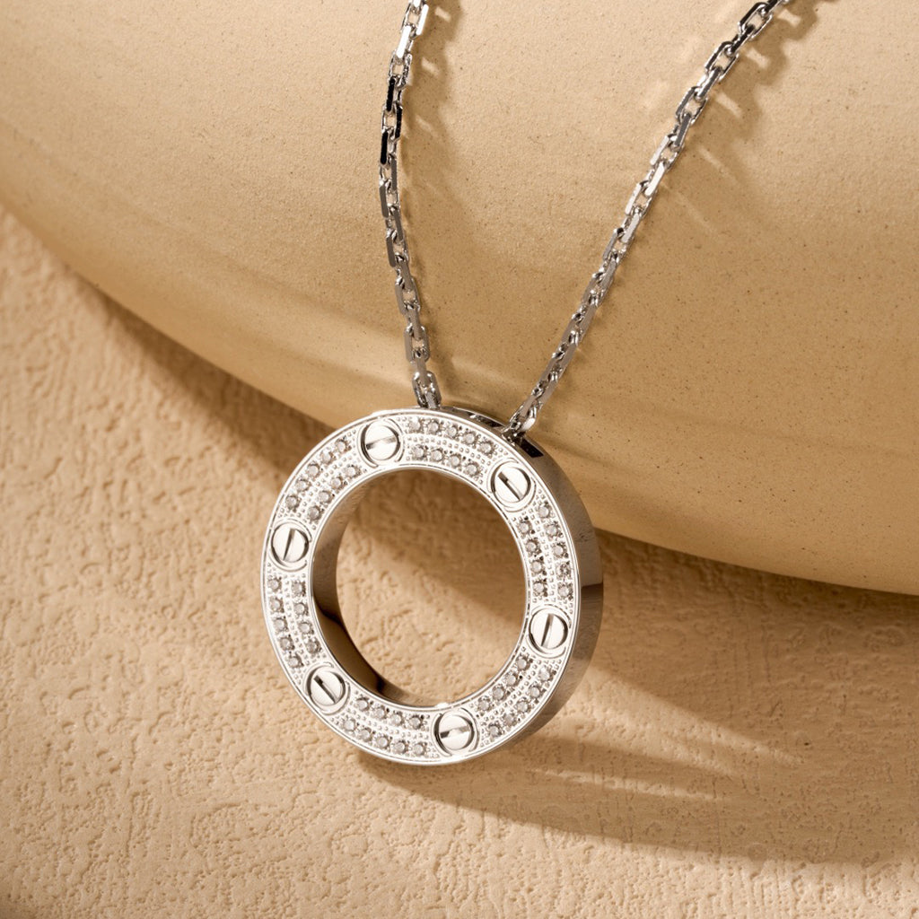 [Camiery] LOVE NECKLACE 16MM  FULL DIAMOND