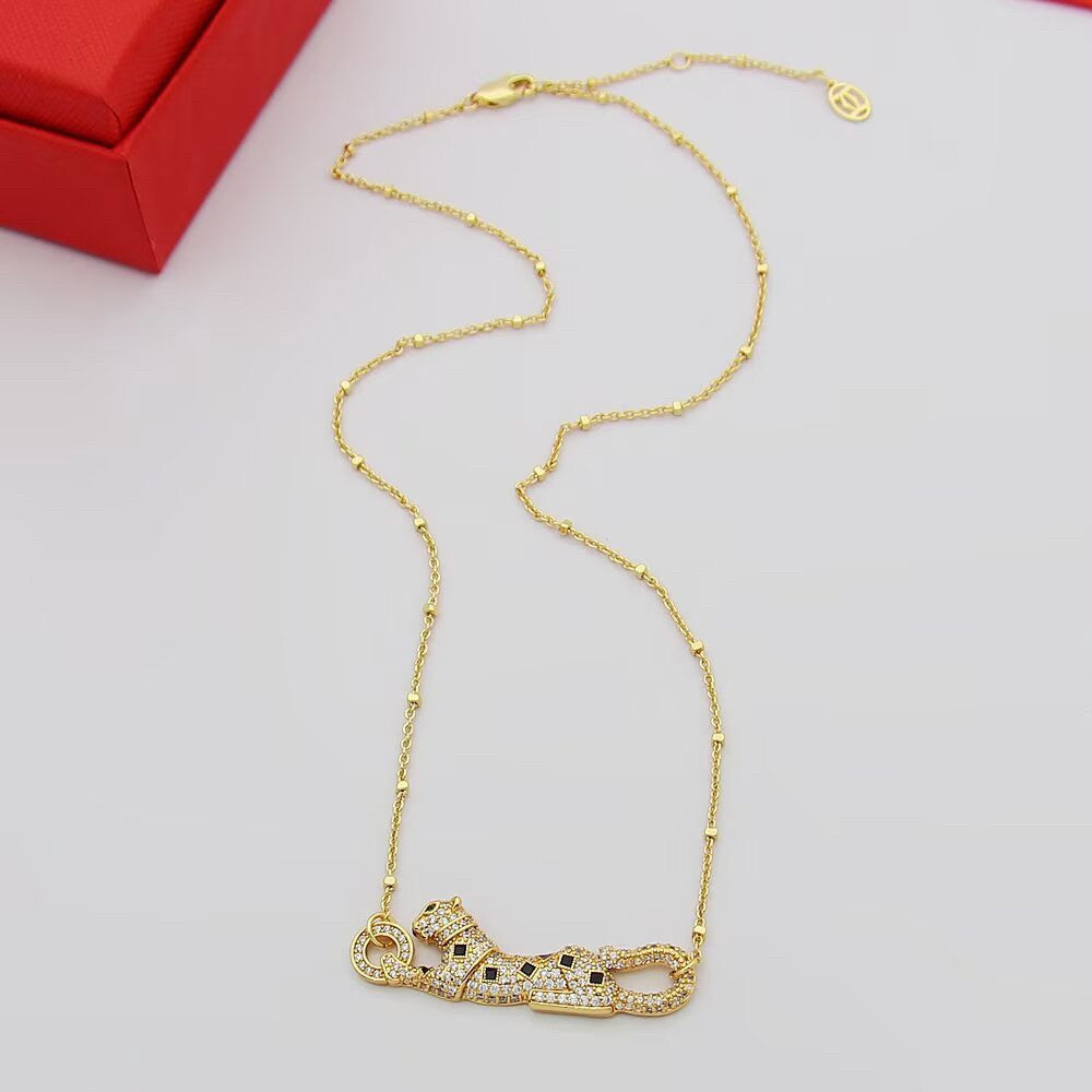 [Camiery] PANTHERE PAVED DIAMOND NECKLACE