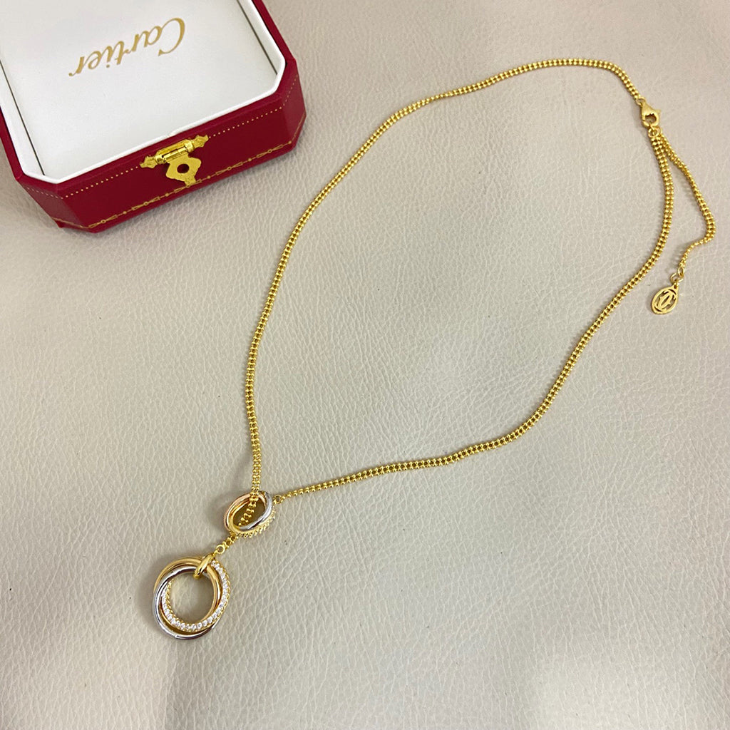 [Camiery] TRINITY DIAMONDS NECKLACE