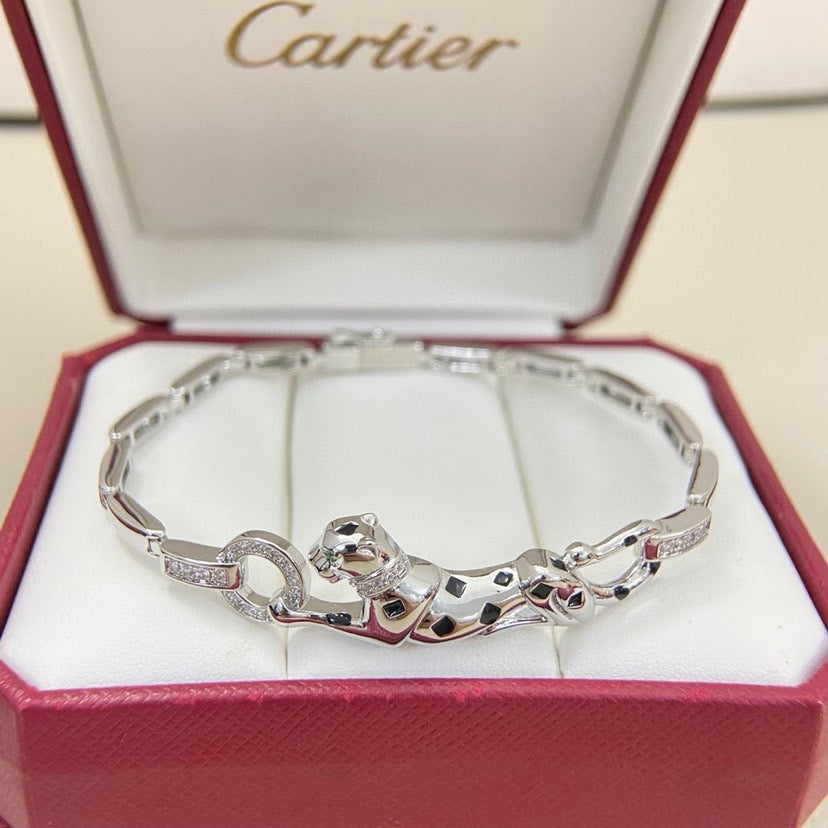 [Camiery] PANTHERE HALF DIAMOND ON CHAIN BRACELET