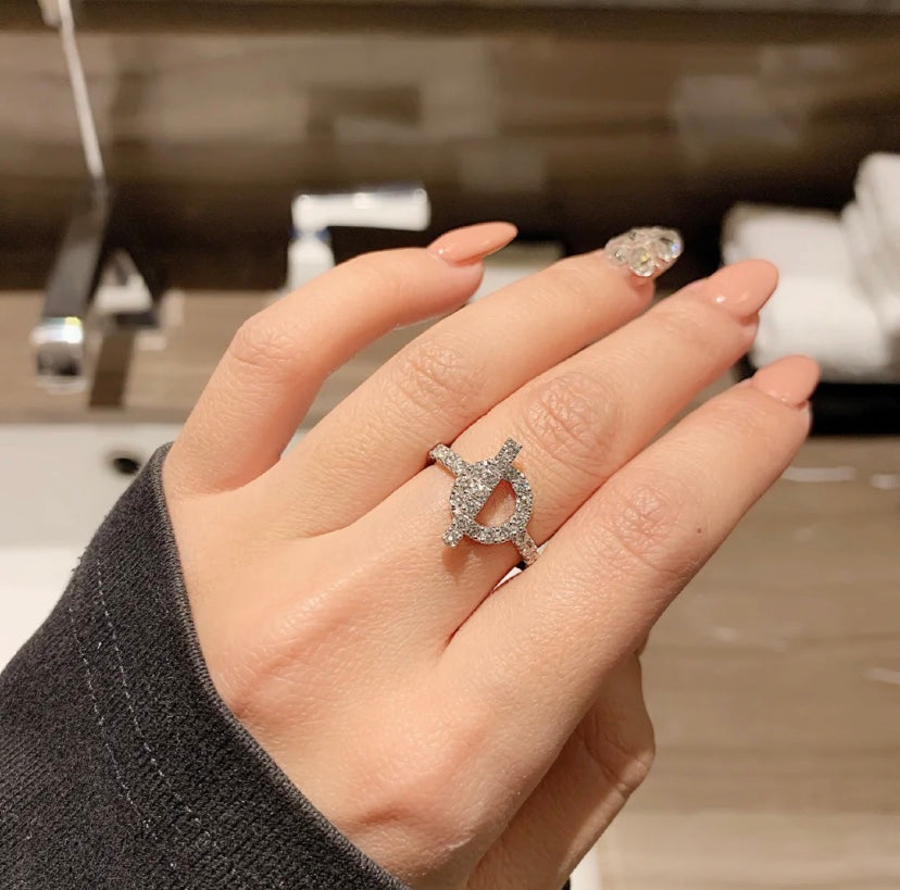 [CLOVER JEWELRY]ECHAPPEE RING SILVER DIAMOND