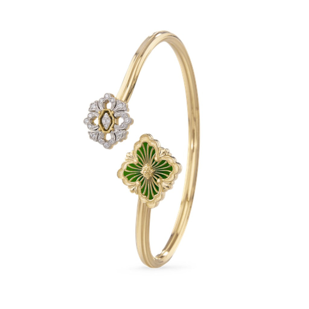 [Camiery] OPERA TULLE  GOLD BRACELET WITH ENAMEL BACKGROUND