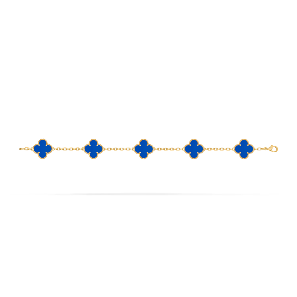 [Camiery] VA CLOVER 5 MOTIFS BLUE BRACELET