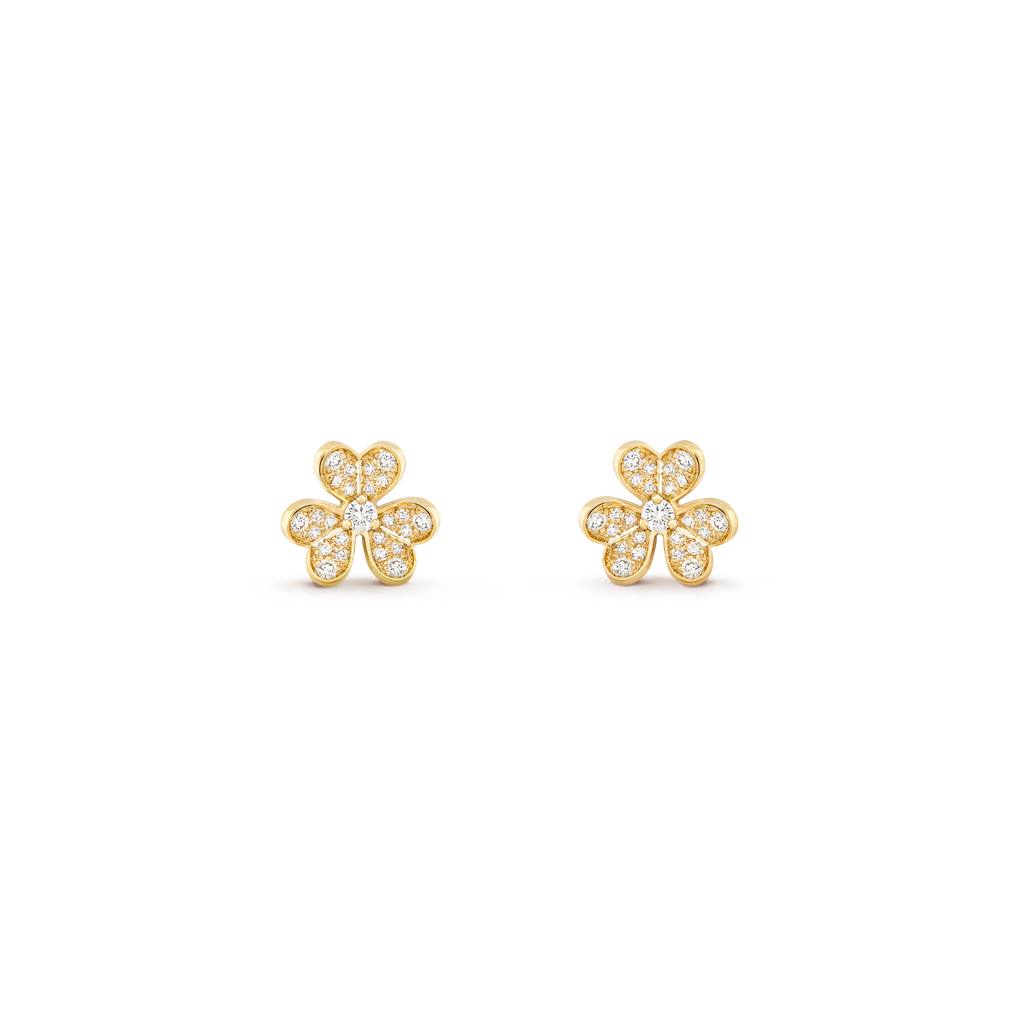 [Camiery] VA FRIVOLE GOLD FLOWER DIAMOND EARRINGS