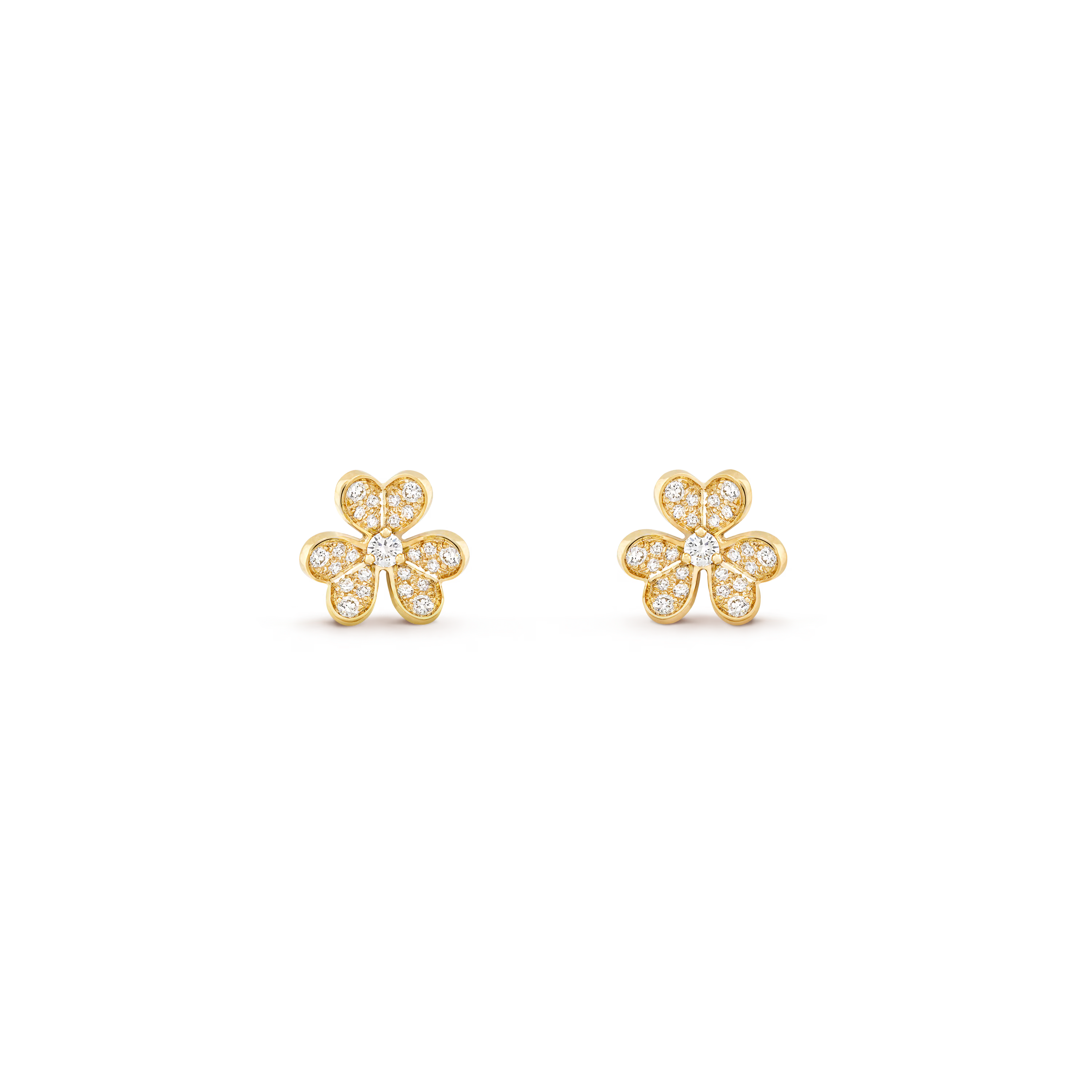 [Camiery] VA FRIVOLE GOLD FLOWER DIAMOND EARRINGS