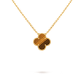 [Camiery] VA CLOVER 15MM TIGER EYE GOLD NECKLACE