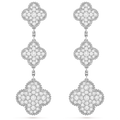 [Camiery] VA CLOVER 3 MOTIF DIAMOND WHITE GOLD EARRINGS
