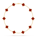 [Camiery] VA CLOVER 10 MOTIFS CARNELIAN NECKLACE