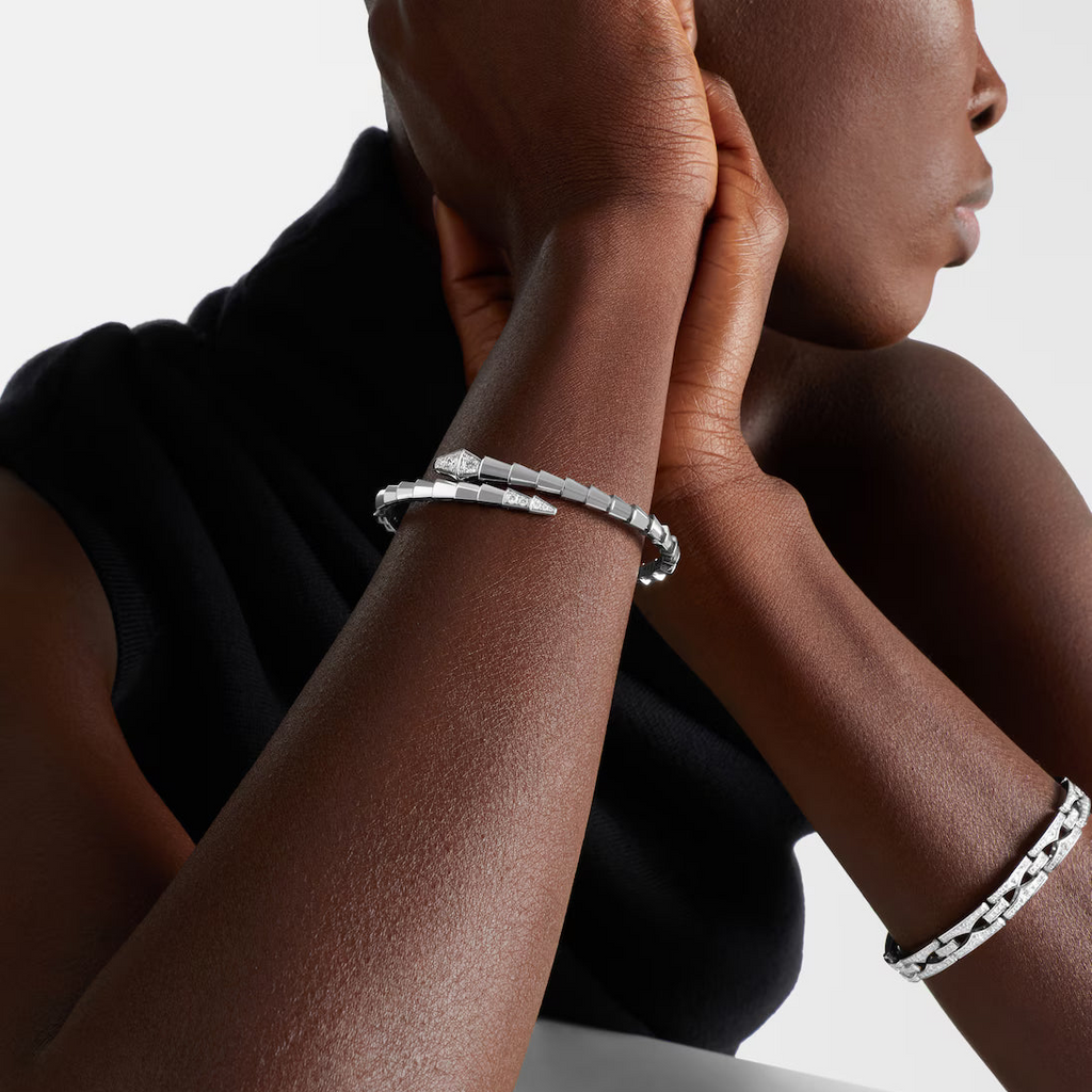 [Camiery] SNAKE-SHAPED DIAMOND BRACELET (WHITE GOLD)