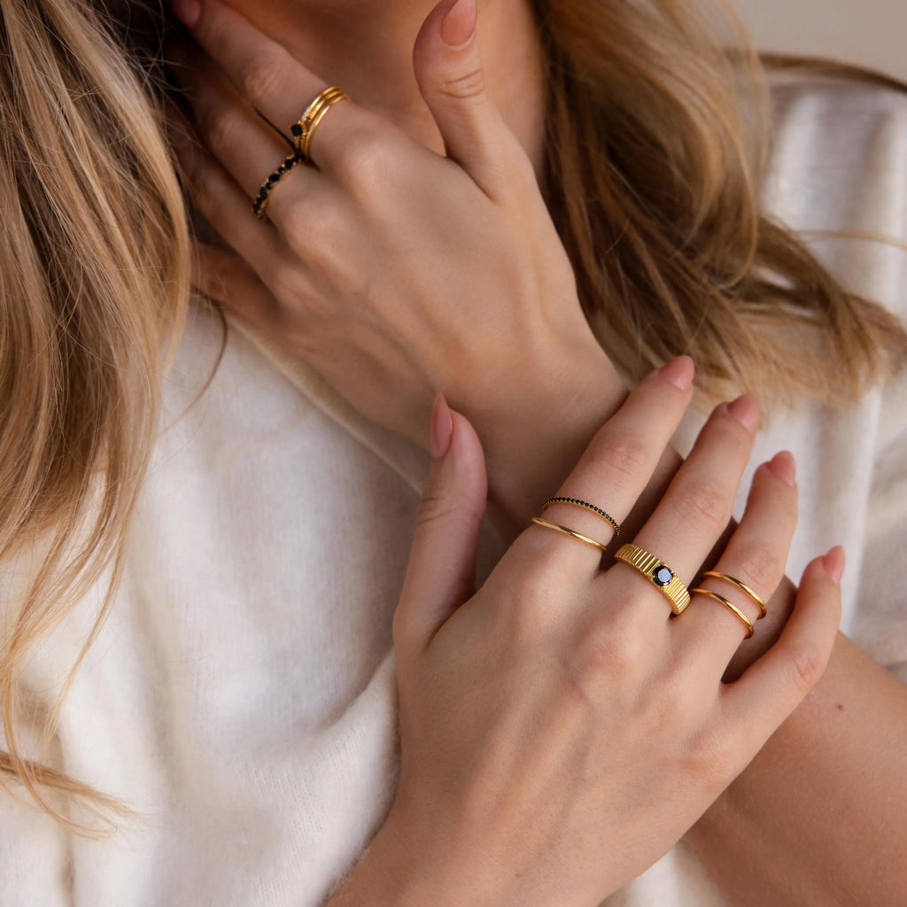 Birthstone Tennis Ring Set