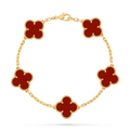[Camiery] VA CLOVER 5 MOTIFS CARNELIAN BRACELET