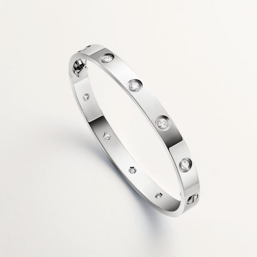 [Camiery] CT LOVE BRACELET 10DIAMOND 6.1MM WHITE GOLD